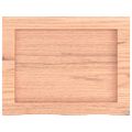 vidaXL Nástenná polica bledohnedá 40x30x(2-6) cm ošetrený masívny dub