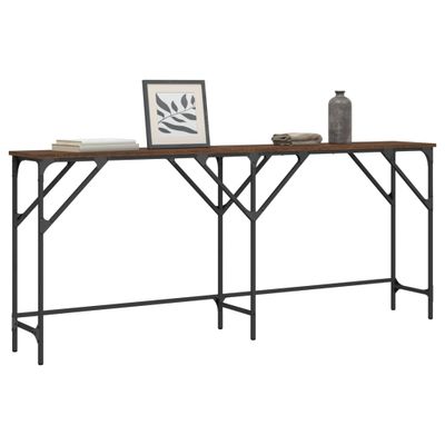 vidaXL Konzolový stolík hnedý dub 180x29x75 cm kompozitné drevo