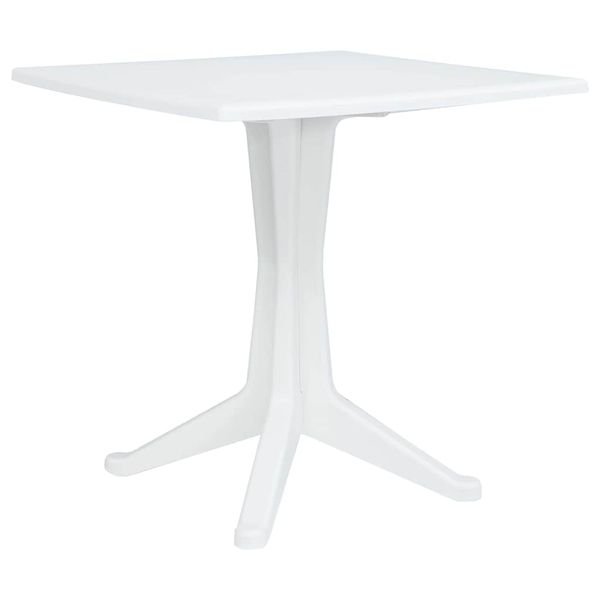 vidaXL Záhradný stôl Biela 70 x 70 x 71.7 cm Plast