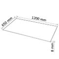 vidaXL Stolová doska z tvrdeného skla, obdĺžniková, 1200x650 mm