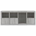 vidaXL Komoda s LED svetlami sivá sonoma 164x37x67 cm