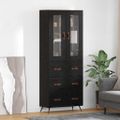 vidaXL Vysoký kabinet so policou 2 ks Čierny dub 69,5 x 34 x 180 cm