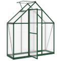 vidaXL Skleník so základovým rámom zelený 169x58x195 cm hliník