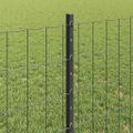 vidaXL Euro oplotenie s pilierom 10 x 0,8 m PVC potiahnutá oceľ Sivá