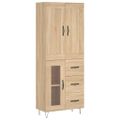 vidaXL Vysoká skrinka dub sonoma 69,5x34x180 cm spracované drevo