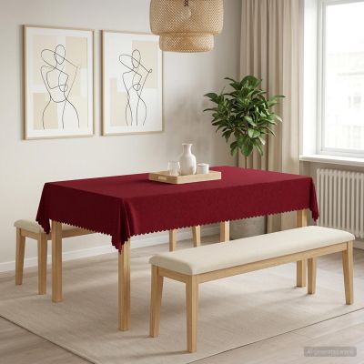 vidaXL Uterák na stôl Obdĺžnikový Víno červené 110 x 180 cm
