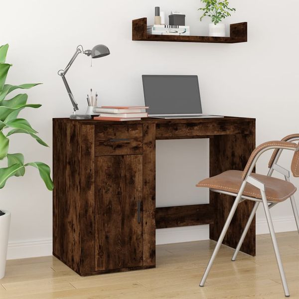 vidaXL Stôl dymový dub 100x49x75 cm spracované drevo