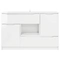 vidaXL Servírovacia skriňa Vysoký lesk bielej 100 x 30 x 65,6