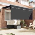 vidaXL Sklopná markíza Antracit 300 x 200 cm látka
