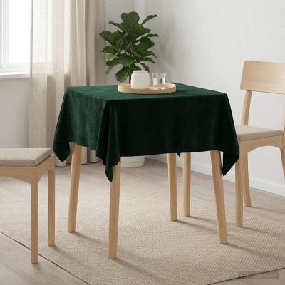 vidaXL Uterák na stôl 5 ks Štvorcový Tmavozelená 90 x 90 cm Polyester