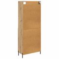 vidaXL Highboard Remeselný dub 69,5 x 32,5 x 180 cm Kompozitné drevo
