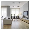 LED prisadené svietidlo, kruhové, čierne, 12,5W, CCT