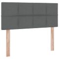 vidaXL Postel s úložným prostorem a matrací Tmavo šedá 120 x 190 cm