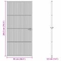 vidaXL Domové dvere 93 x 201,5 x 3,5 cm Hliník a tvrdené sklo