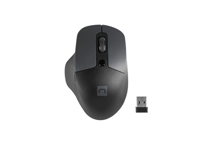 Natec optická myš BLACKBIRD 2/1600 DPI/Kancelárska/Optická/1 600 DPI/Bezdrôtová USB/Čierna