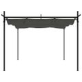 vidaXL Pergola so zaťahovacou strechou antracitová 295x292x230 cm