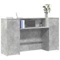 vidaXL Recepčný stôl betónovo sivý 180x50x103,5 cm kompozitné drevo