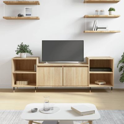 vidaXL TV skrinka dub sonoma 160x35x55 cm spracované drevo