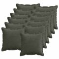 vidaXL Poťah na podložku 12 ks HOUTEN Antracitová 40 x 40 cm manšestr