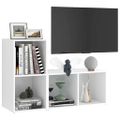 vidaXL TV skrinky 2 ks, biele 72x35x36,5 cm, kompozitné drevo