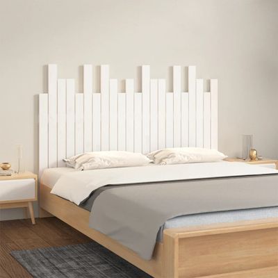 vidaXL Nástenné čelo postele biele 140x3x80 cm masívna borovica