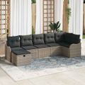 vidaXL Súprava záhradných pohoviek 7 ks Poly ratan
