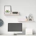 vidaXL Nástenné skrinky 2 ks biele 50x11x9 cm masívna borovica