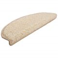 vidaXL Schodové rohože 10 ks 65x21x4 cm krémové, polkruhové, veľké