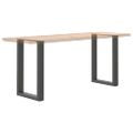 vidaXL Nohy k jedálenskému stolu v tvare U, 2 ks, antracitové, 50 x (72-73) cm, oceľ