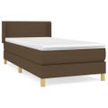 vidaXL Boxspring posteľ s matracom tmavohnedá 90x190 cm látka