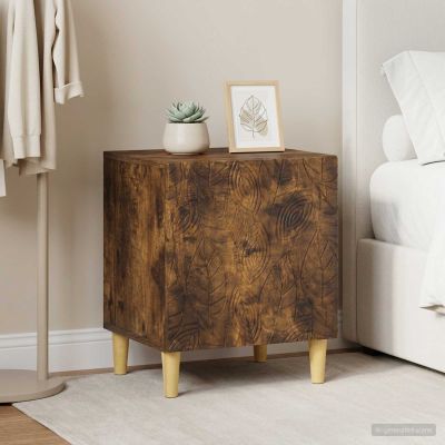 vidaXL Nočný stolík 2 ks Dymový dub 43 x 34,5 x 50 cm Kompozitné drevo