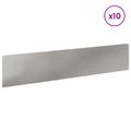 vidaXL Obrubník trávnika 10 ks 100 x 22 cm Oceľ Strieborná