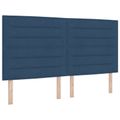 vidaXL Ottoman posteľ s matracom a LED Modrá 180 x 200 cm Látka