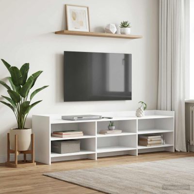 vidaXL TV skrinka 168 x 33 x 47 cm Biela Kompozitné drevo