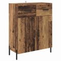 vidaXL Highboard Staré drevo 69,5 x 32,5 x 180 cm Kompozitné drevo