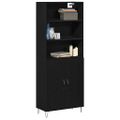 vidaXL Highboard 2 ks Čierny dub 69,5 x 34 x 180 cm