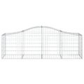vidaXL Oblúkový gabionový kôš 8 ks 200x50x60/80 cm pozinkované železo