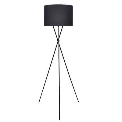 vidaXL Stojanová lampa, čierna 139 cm