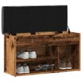 vidaXL Lavička na topánky Old Wood 82x32x45,5 cm Engineered Wood
