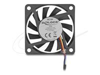 Axiálny ventilátor 12 V DC 60 x 60 x 10 mm čierny
