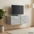 vidaXL Nástenná TV skrinka 98 x 41 x 30 cm Betónovo sivá