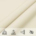 vidaXL Tieniaca plachta, oxford, trojuholníková 5x5x5 m, krémová