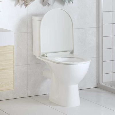 vidaXL WC sedadlo, pomalé sklápanie, rýchloupínacie, biele
