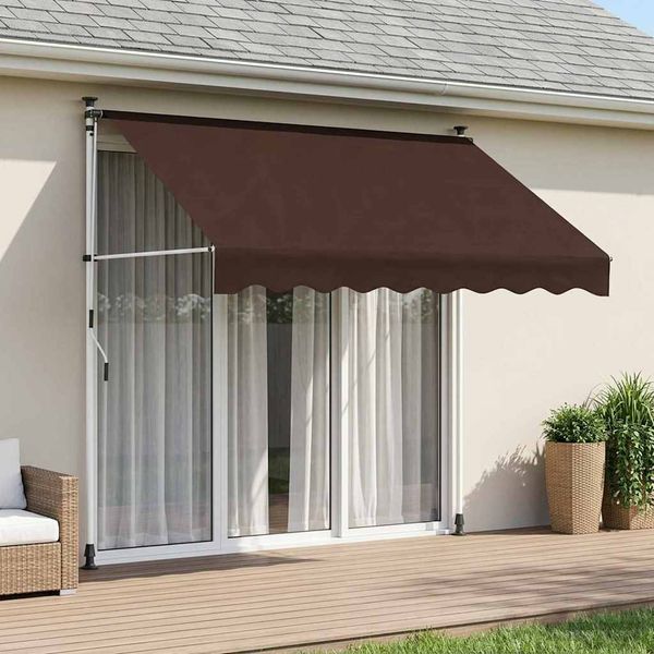 vidaXL Ručná skladacia markíza Hnedá 250 cm