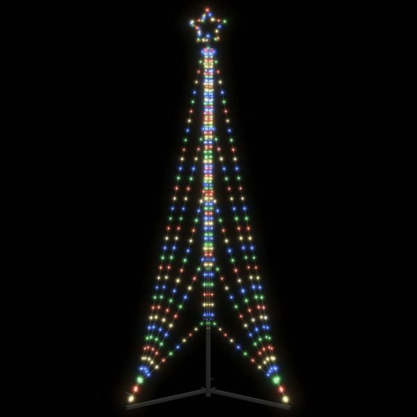 vidaXL LED vianočný stromček 525 LED farebné 302 cm
