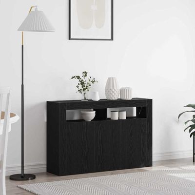 vidaXL Servírovacia skriňa Čierny dub 116 x 30 x 75 cm