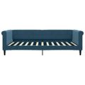 vidaXL Denná posteľ s matracom modrá 100x200 cm zamat