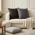 vidaXL Poťah na podložku 2 pcs HEERLEN Čierna 60 x 60 cm Polyester