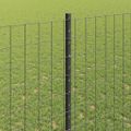 vidaXL Euro oplotenie s pilierom 10 x 1,4 m PVC potiahnutá oceľ Sivá