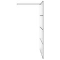vidaXL Sprchová zástena z priehľadného ESG skla 140x195 cm čierna